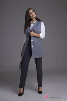 Брючный костюм DilanaVIP 1237 серый