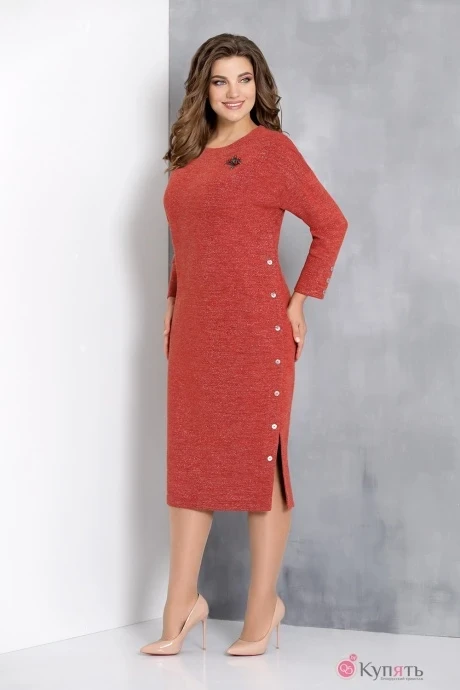 Платье Ольга Стиль C586 кирпич #1
