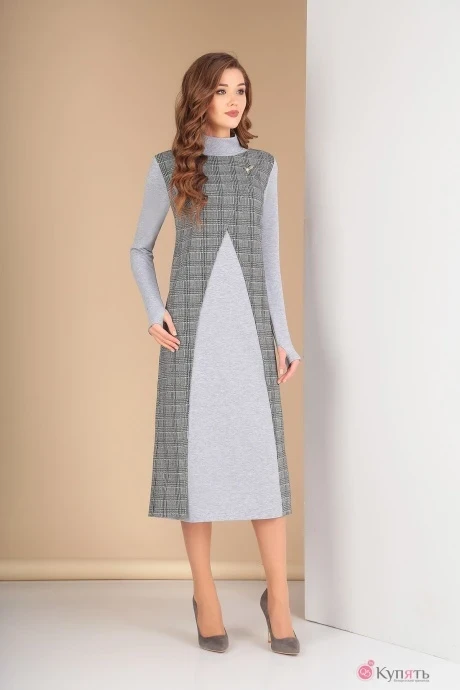Платье Ksenia Style 1587 серый #1