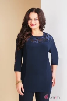 Блузка, туника, рубашка Ksenia Style 1359 темно-синий