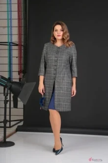 Юбочный костюм VIOLA STYLE 2615 с васильковой юбкой