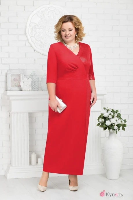 Платье Нинель Шик 7216 красный #1