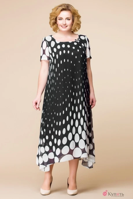 Платье Romanovich Style 1-1332 чёрно-белые круги #1