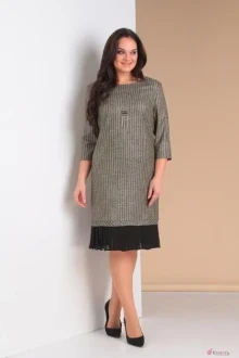 Платье Moda-Versal 1813 горчица полоска