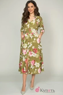 Платье Teffi Style 1387 олива