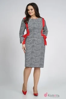 Платье ALANI COLLECTION 869 темно-синий с белым