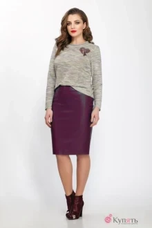 Юбочный костюм Магия Моды 1570 бордо