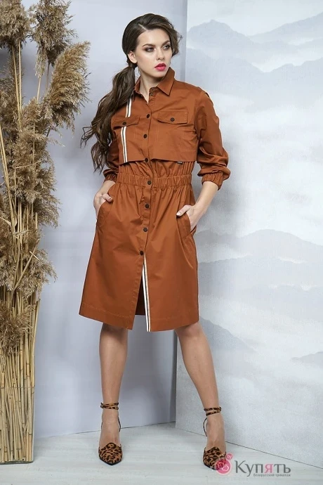 Платье Olegran M-31 терракот #1