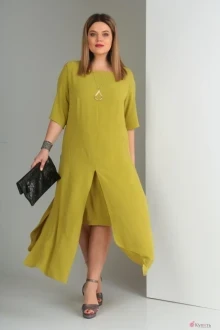 Юбочный костюм VIOLA STYLE 2623 горчица