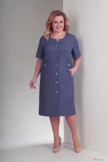Платье Орхидея Люкс 840 синий