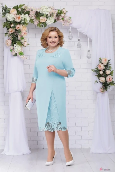 Платье Нинель Шик 361 светло-голубой #1