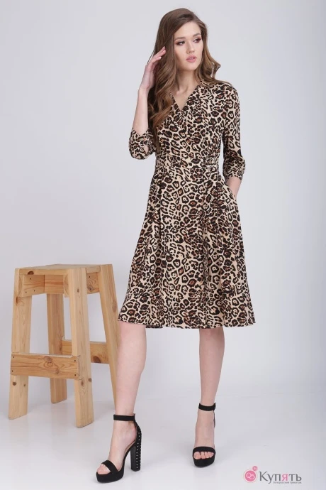 Платье Ладис Лайн 1062 леопард #1