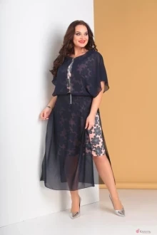 Платье Moda-Versal 1926 цветы пудра