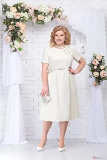 Платье Нинель Шик 7232 бежевый
