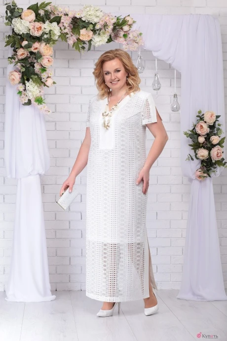 Платье Нинель Шик 5711 белый #1