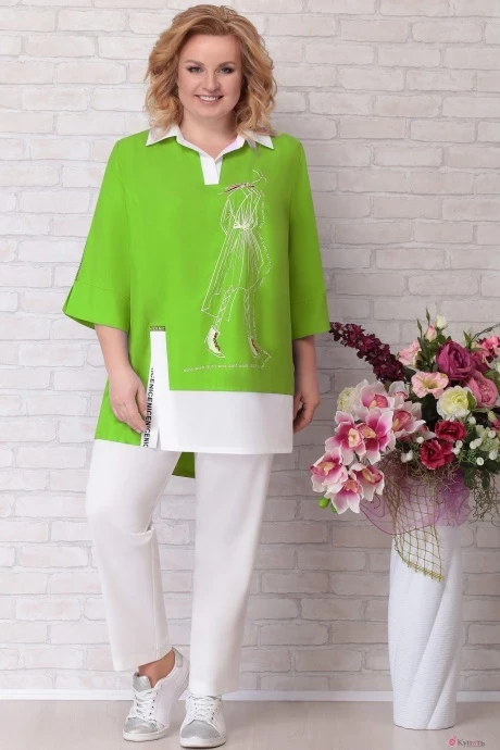 Брючный костюм УТИЛЬ AIRA style 671 яблоко двойка #1