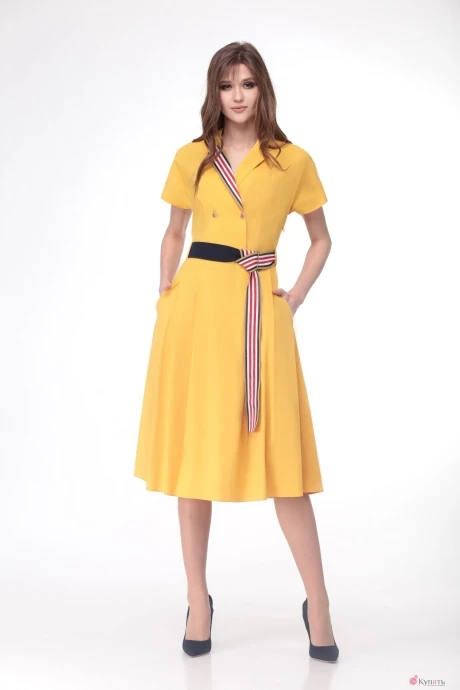 Платье Карина Делюкс В-138 жёлтый #1