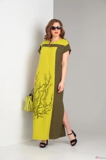 Платье VIOLA STYLE 0853 горчица