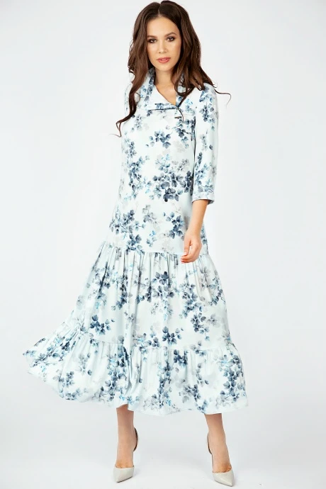 Платье Teffi Style 1410 светло-голубой #1