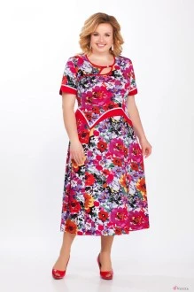 Платье Медея и К 1851 красные цветы