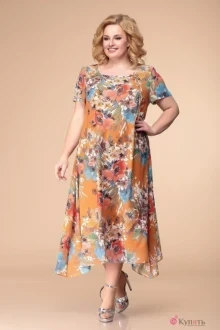 Платье Romanovich Style 1-1332 терракот принт
