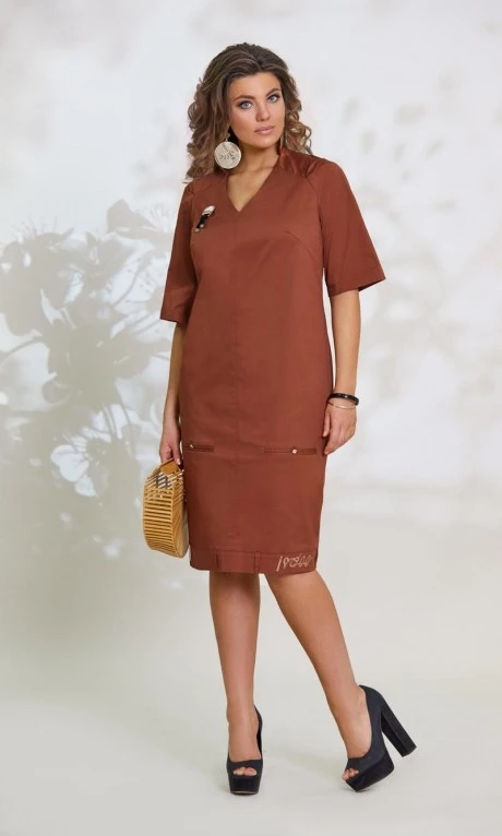 Платье *Распродажа Vittoria Queen 7743 -2 коричневый #1