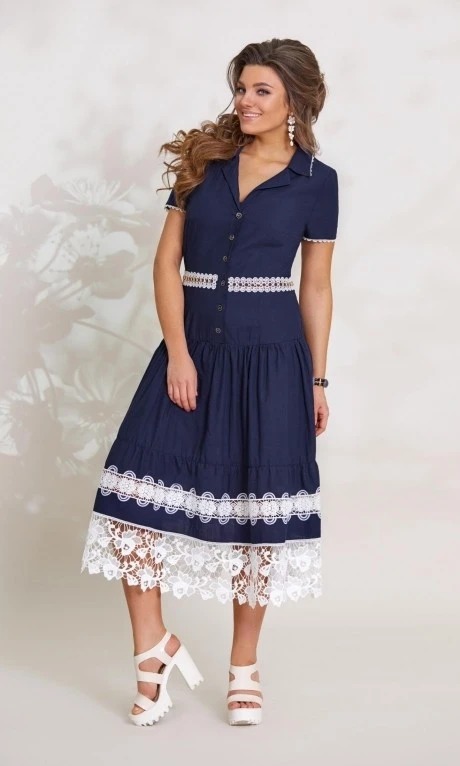 Платье *Распродажа Vittoria Queen 8053 синий #1