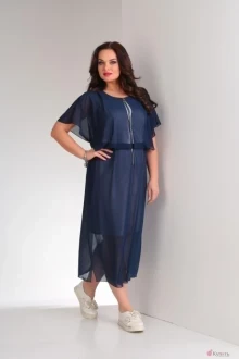 Платье Орхидея Люкс 918 синий