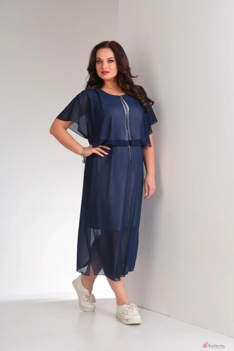 Платье Орхидея Люкс 918 синий #1