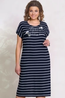 Платье Vittoria Queen 8443 полоска синий