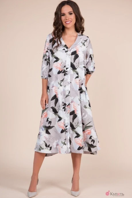 Платье Teffi Style 1338 агатовый серый #1