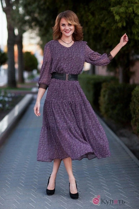 Платье Euro-moda 213 фиолетовый #1