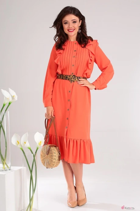 Платье Мода-Юрс 2484 оранжевый #1
