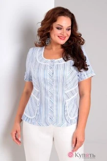 Блузка, туника, рубашка Таир-Гранд 6271 голубая полоска