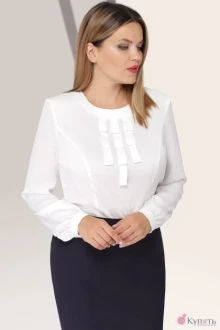 Блузка, туника, рубашка LeNata 11922 белый