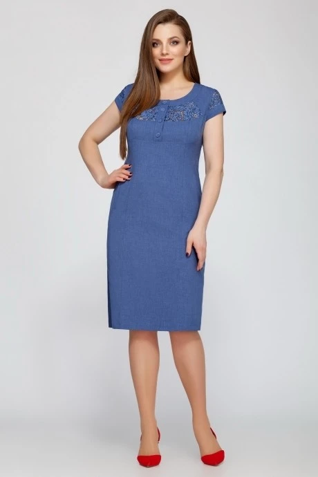 Платье *Распродажа ЛаКона 549 синий #1