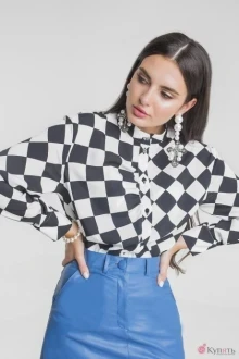 Блузка ELLETTO LIFE 3365 чёрно-белый