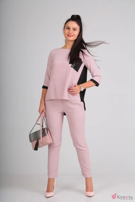 Брючный костюм Sovita 7970 пудра #1