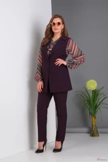 Брючный костюм VIOLA STYLE 30494 зигзаг