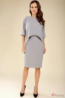 Юбочный костюм Teffi Style 1427 графит