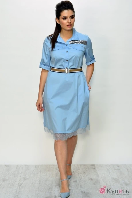 Платье Faufilure С477 голубой #1