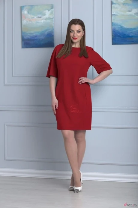 Платье Anelli 351 красный #1