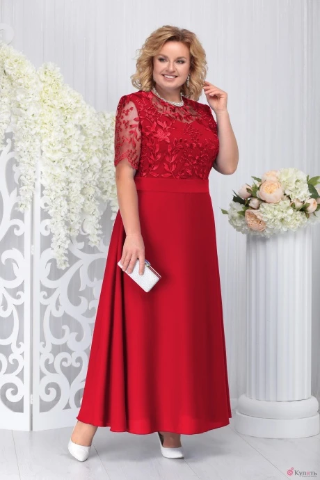 Платье Нинель Шик 2195 красный #1