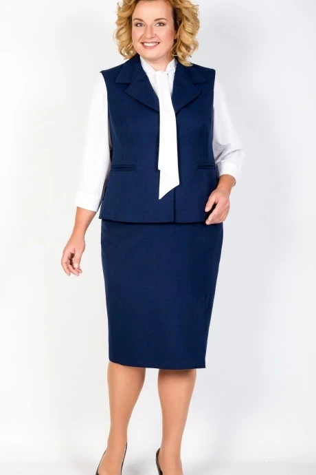 Юбочный костюм TricoTex Style 1736 т.синий #1