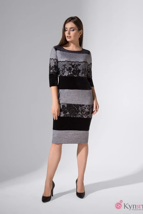 Платье Avanti 720 серый/черный #1