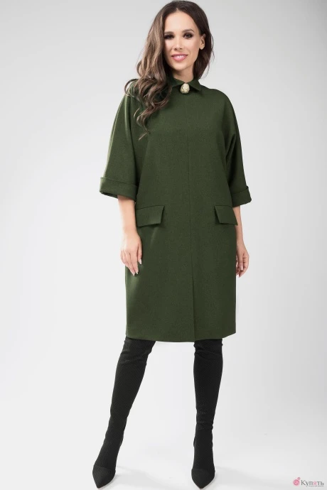 Платье Teffi Style 1373 тёмно-зелёный #1