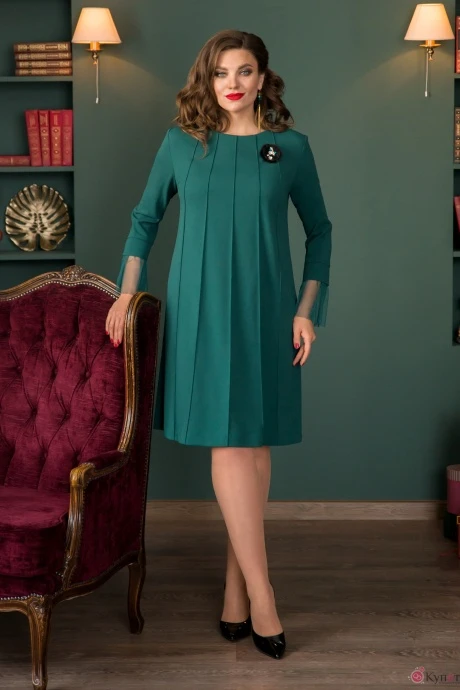 Платье Галеан-стиль 671 зелёный #1