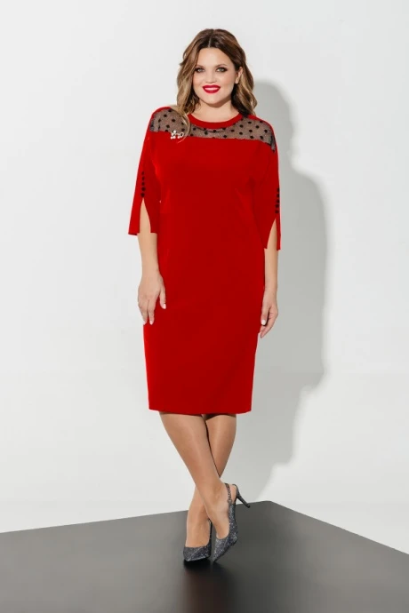 Платье Olegran Д-618 красный #1