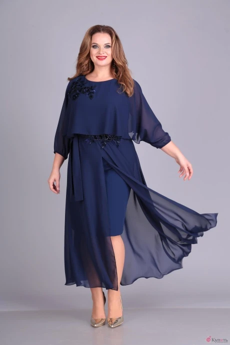 Платье Anastasia Mak 673 тёмно-синий #1