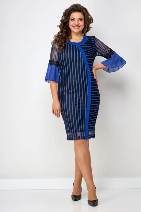 Платье SolomeaLux 661 синий #1